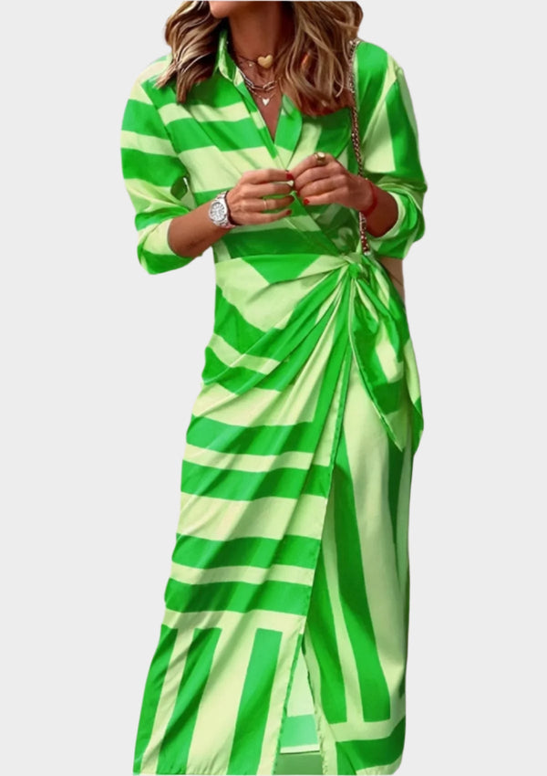 Vestido estampado con cintura ajustable