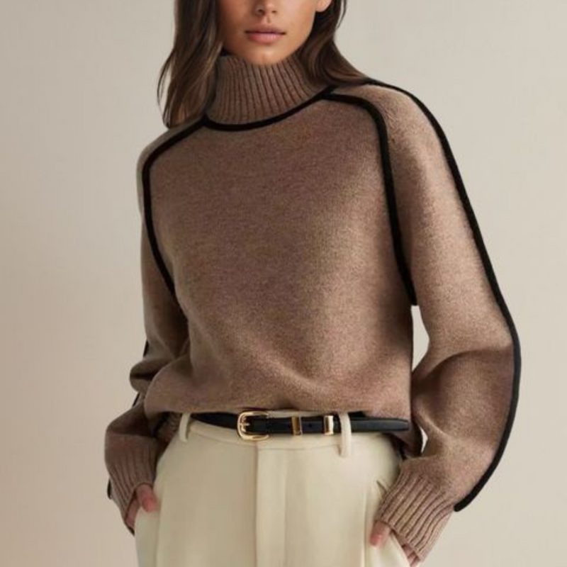 Claire - Suéter elegante de cuello alto 
