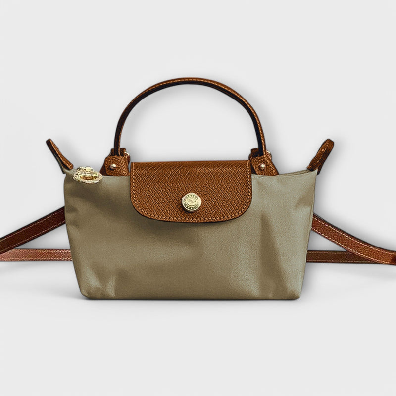 Bolso de hombro bicolor