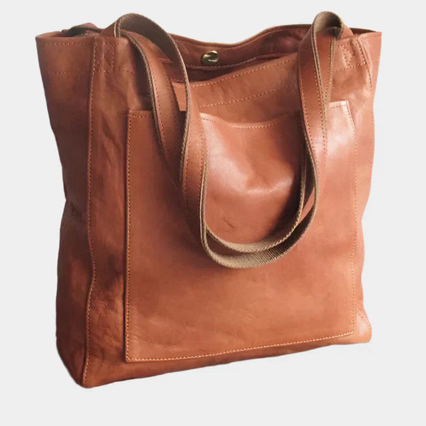 Bolso de hombro de piel auténtica