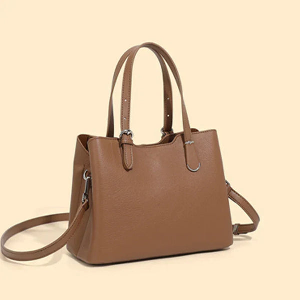 Aria™ - Bolso de hombro de 3 capas de piel de vaca auténtica