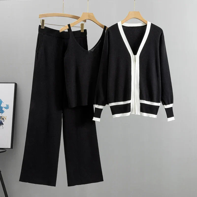 Elle™ | Conjunto de lujo de tres piezas con chaleco
