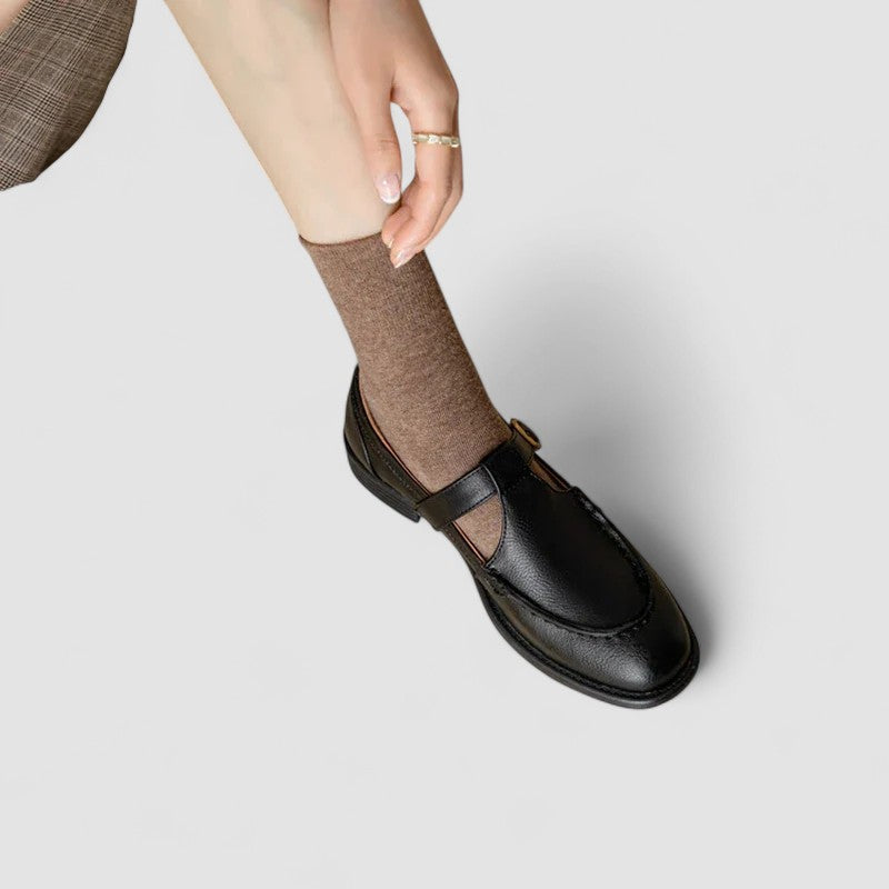 Avery™ – Zapatos Mary Jane ortopédicos con punta cuadrada