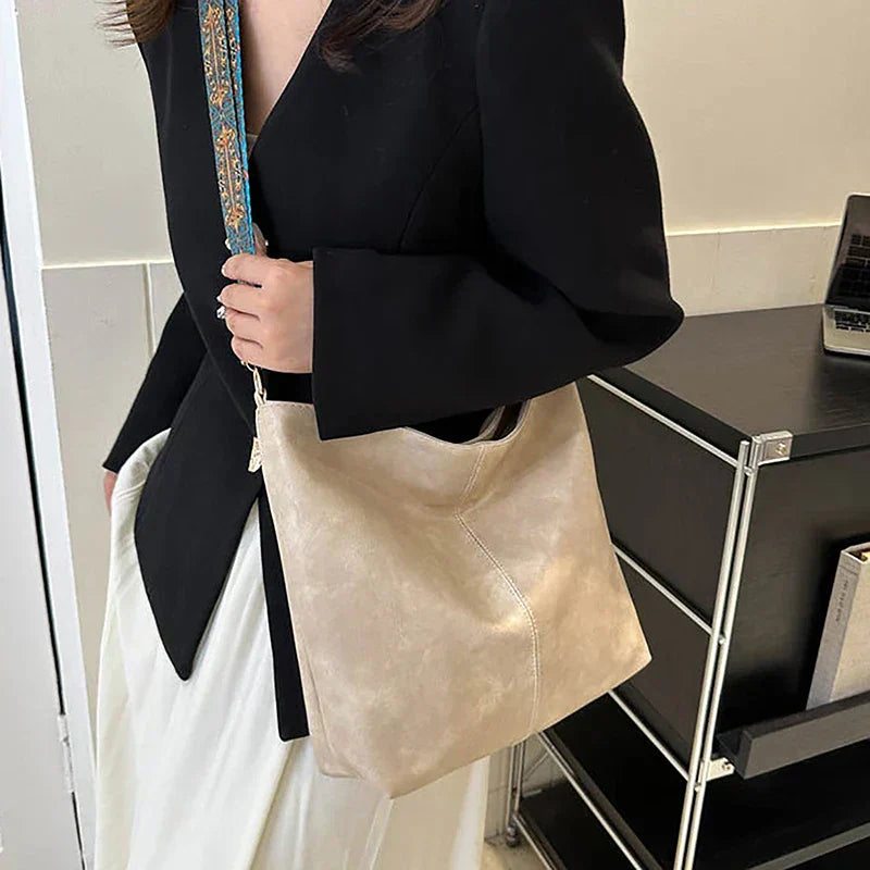 Alora - Bolso bandolera vintage de piel sintética