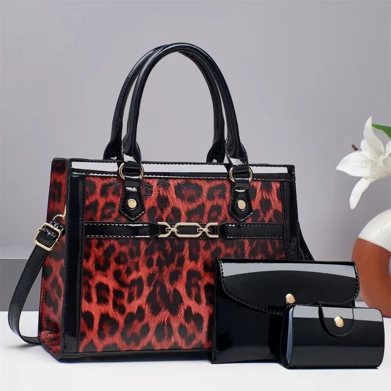 Charlotte™ - Conjunto de bolsos con estampado de leopardo vintage