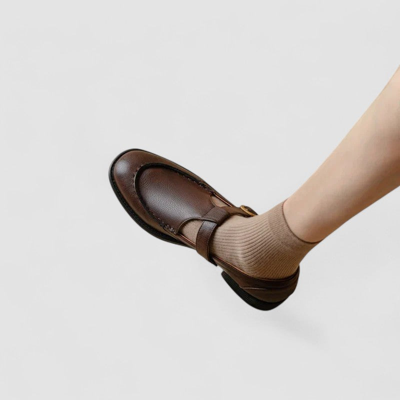 Zhelynne | Zapatos Mary Jane ortopédicos de punta cuadrada