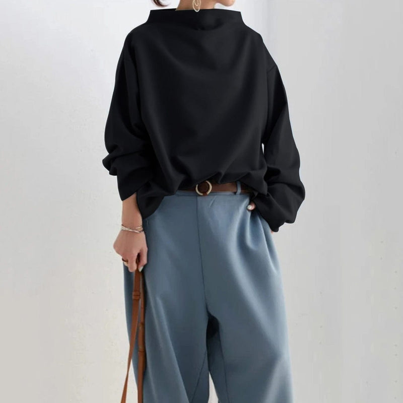 Wanda | Top de punto suave con cuello alto