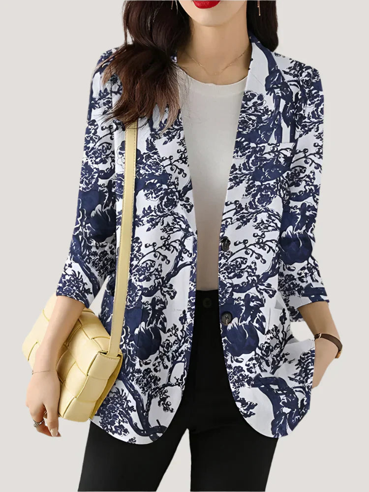 Zoe™ - Blazer elegante con estampado floral 