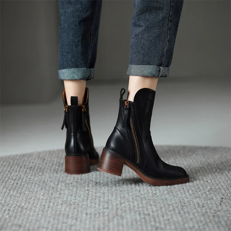 Savannah - Botas de cuero elegantes y cómodas
