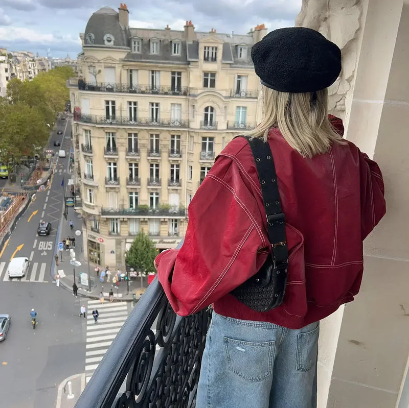 Faye™ - Chaqueta de cuero extragrande