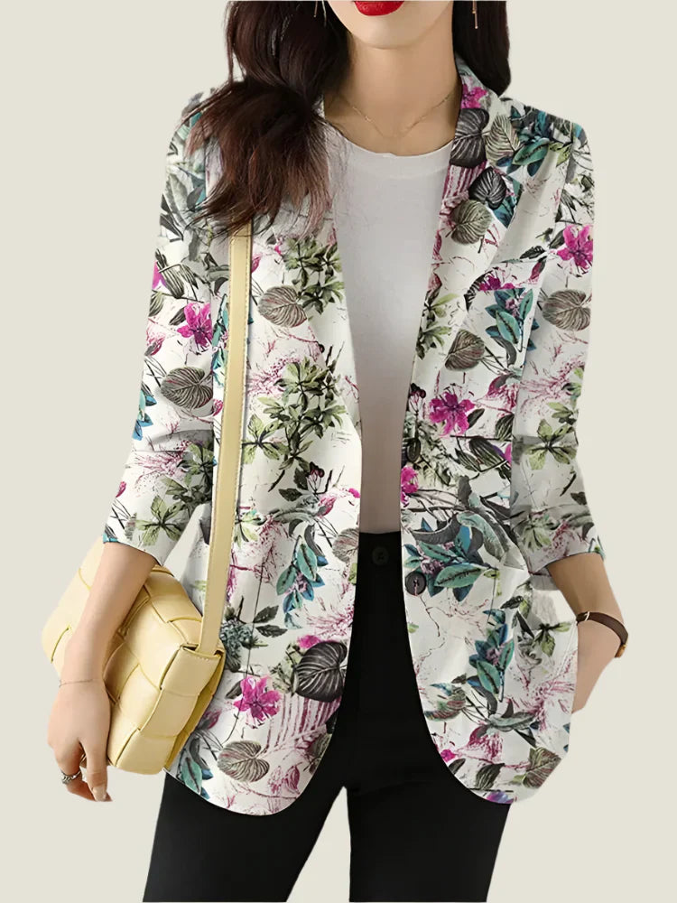 Zoe™ - Blazer elegante con estampado floral 