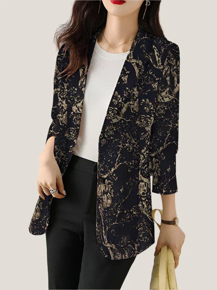 Zoe™ - Blazer elegante con estampado floral 