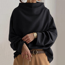 Wanda | Top de punto suave con cuello alto