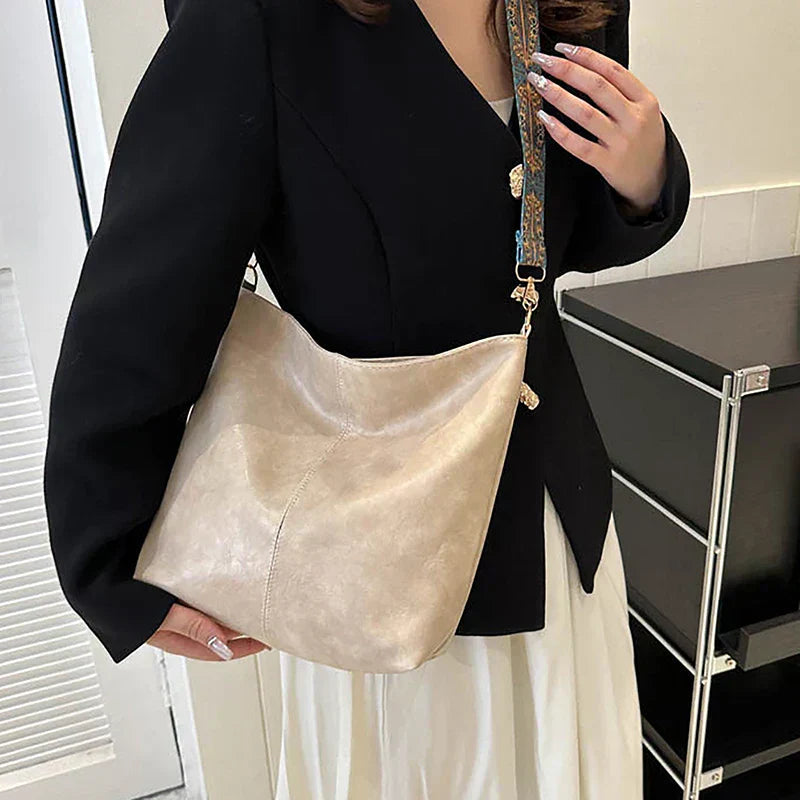 Alora - Bolso bandolera vintage de piel sintética