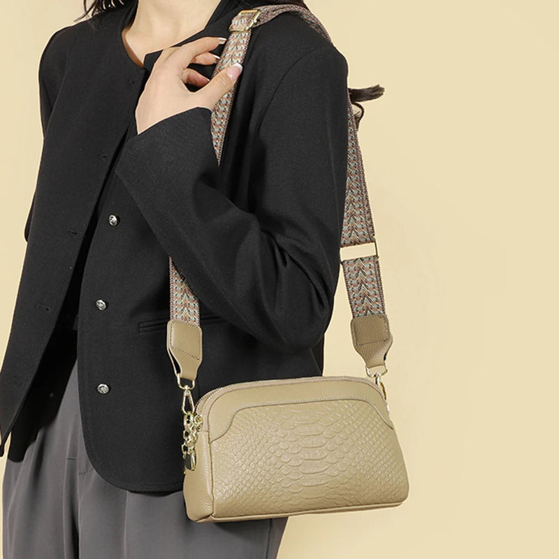 Olivia™ Elegant Allure | Minibolso cruzado con estampado de cocodrilo