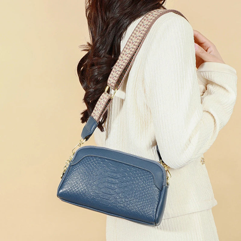 Olivia™ Elegant Allure | Minibolso cruzado con estampado de cocodrilo
