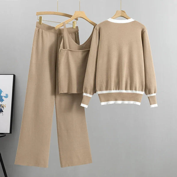 Elle™ | Conjunto de lujo de tres piezas con chaleco