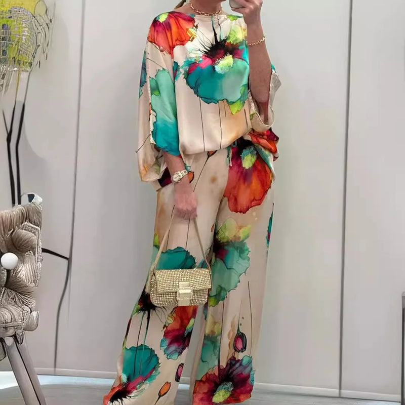 Mia | Conjunto de pierna ancha de lujo 