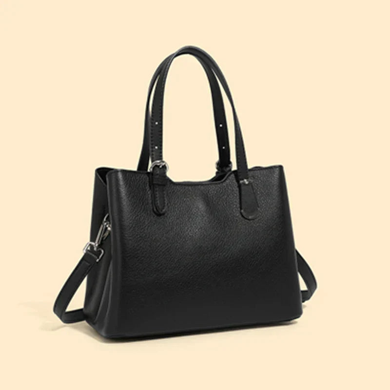 Aria™ - Bolso de hombro de 3 capas de piel de vaca auténtica