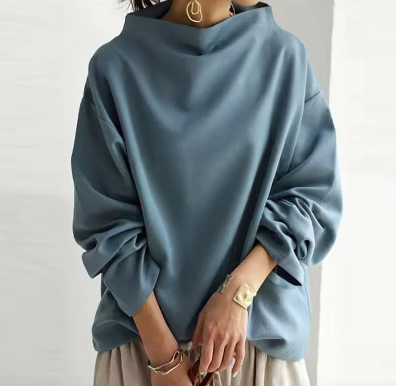Wanda | Top de punto suave con cuello alto