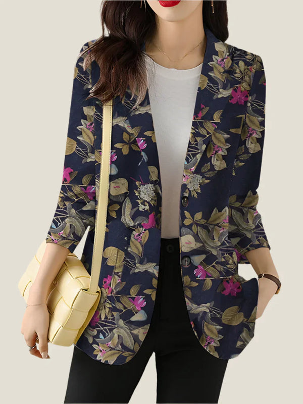 Zoe™ - Blazer elegante con estampado floral 