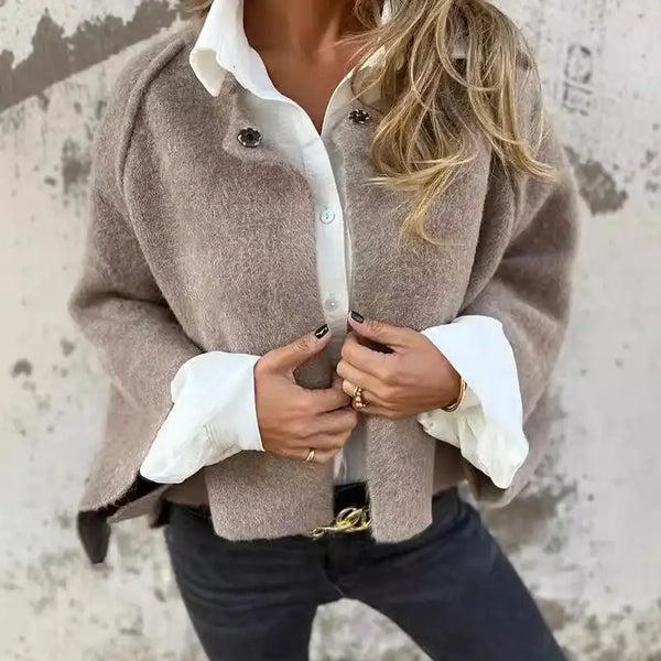 Amalia - Cárdigan de manga larga y cuello redondo