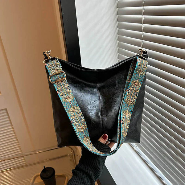 Alora - Bolso bandolera vintage de piel sintética