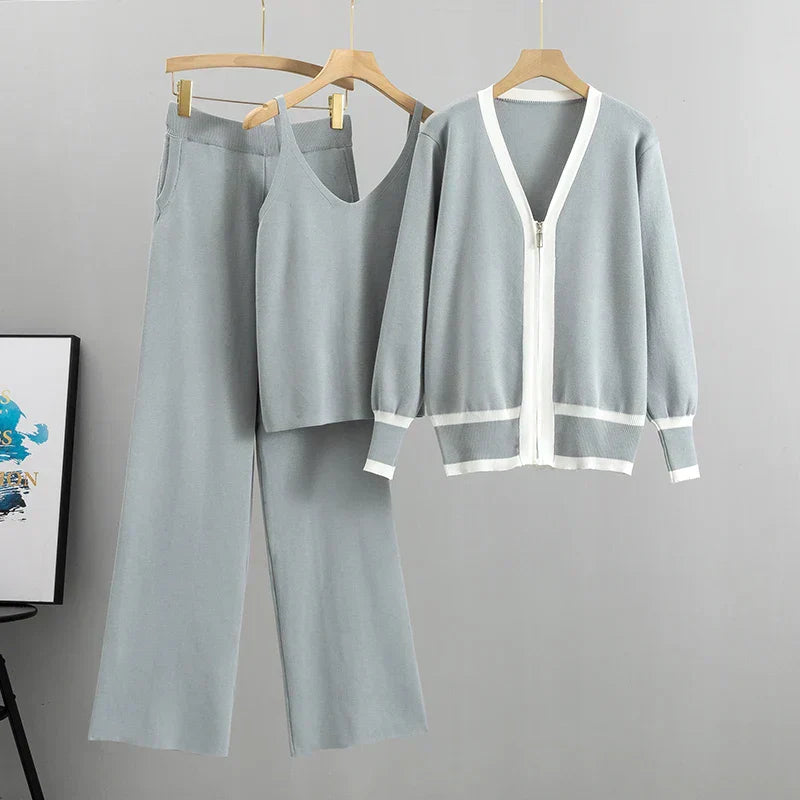 Elle™ | Conjunto de lujo de tres piezas con chaleco