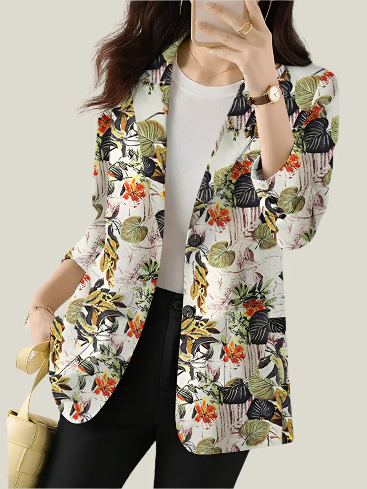 Zoe™ - Blazer elegante con estampado floral 