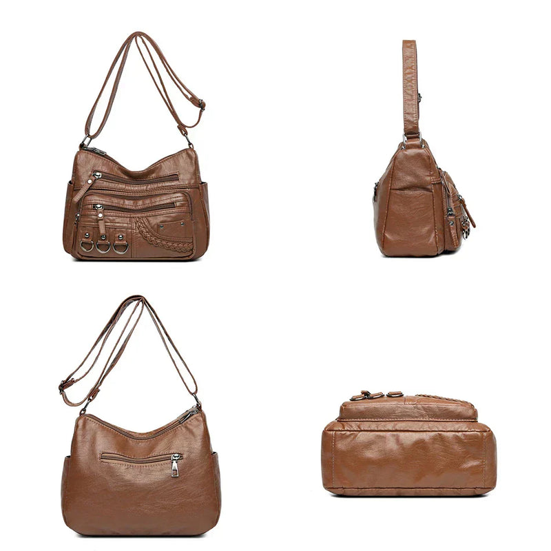 Charm vintage Olivia™ | Bolso con cremallera suave