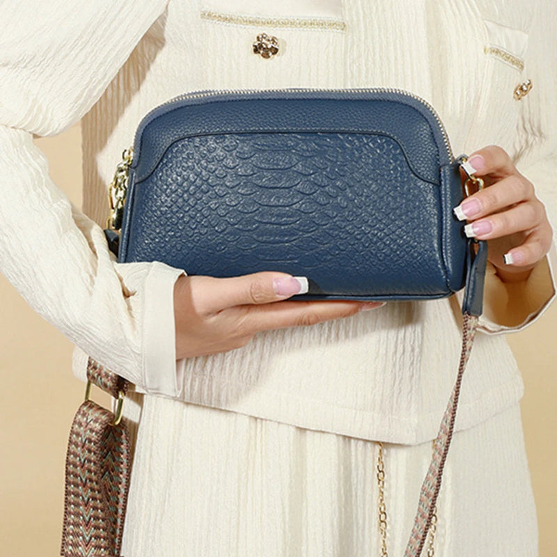 Olivia™ Elegant Allure | Minibolso cruzado con estampado de cocodrilo