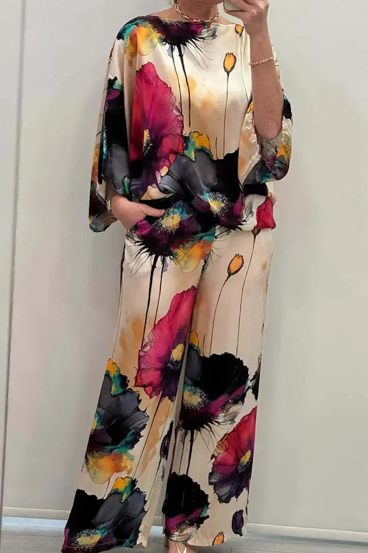 Mia | Conjunto de pierna ancha de lujo 