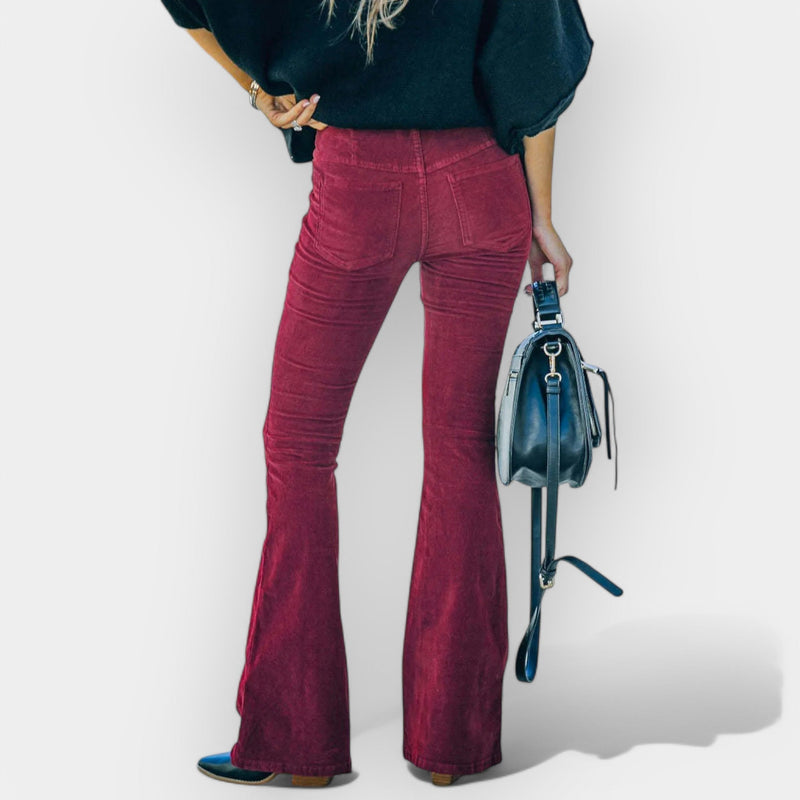 Pantalones de cintura alta con piernas anchas