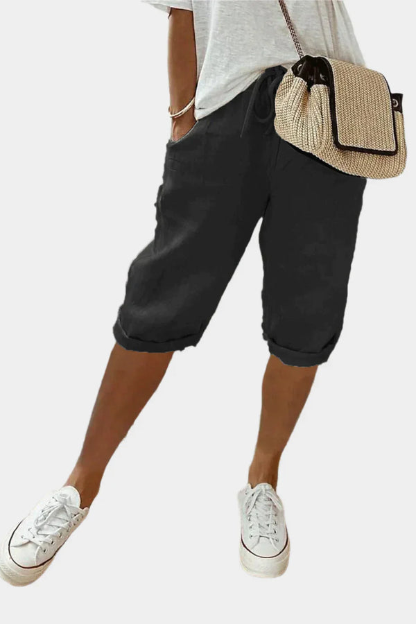 Pantalones elegantes de lino para mujer