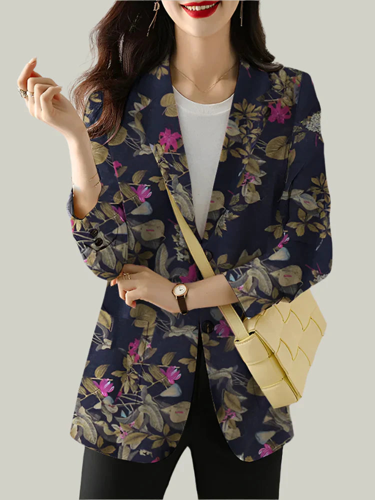 Zoe™ - Blazer elegante con estampado floral 
