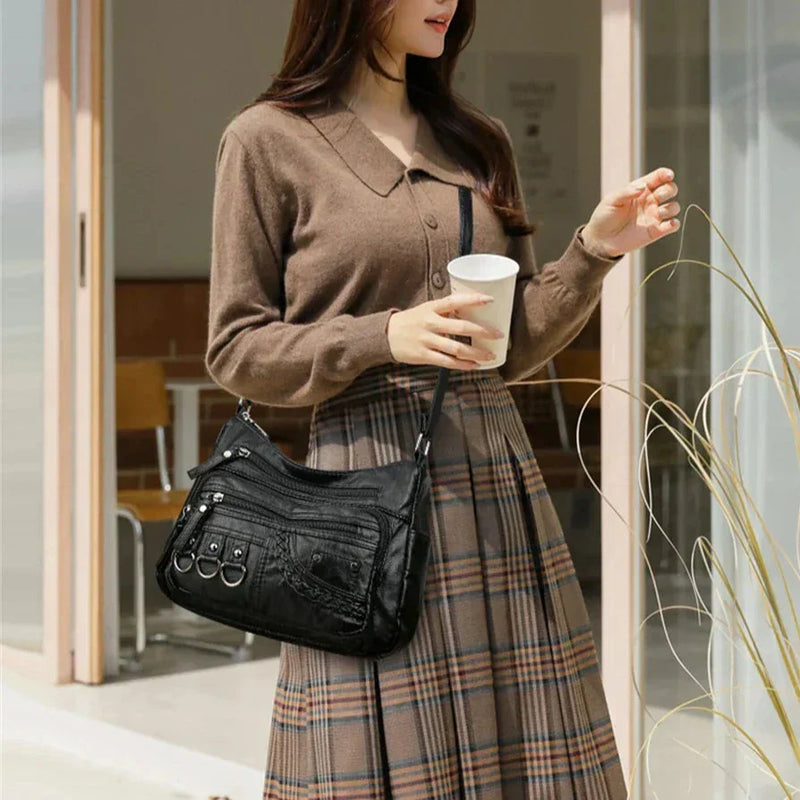 Charm vintage Olivia™ | Bolso con cremallera suave