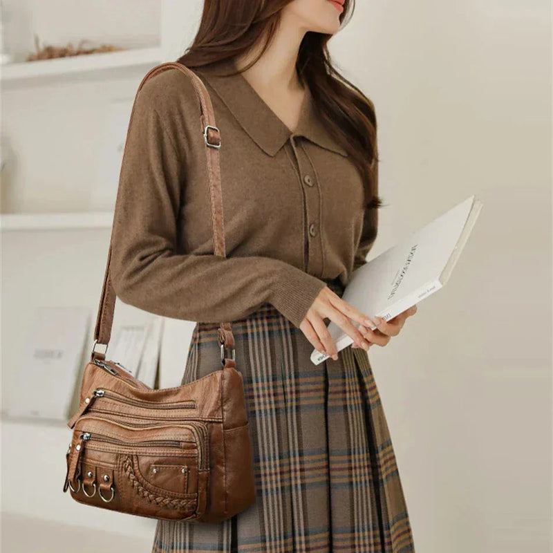 Charm vintage Olivia™ | Bolso con cremallera suave