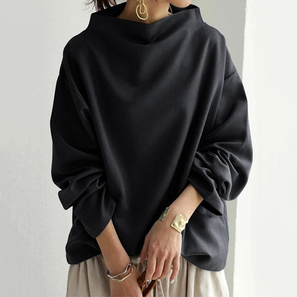 Wanda | Top de punto suave con cuello alto