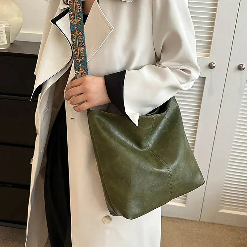 Alora - Bolso bandolera vintage de piel sintética