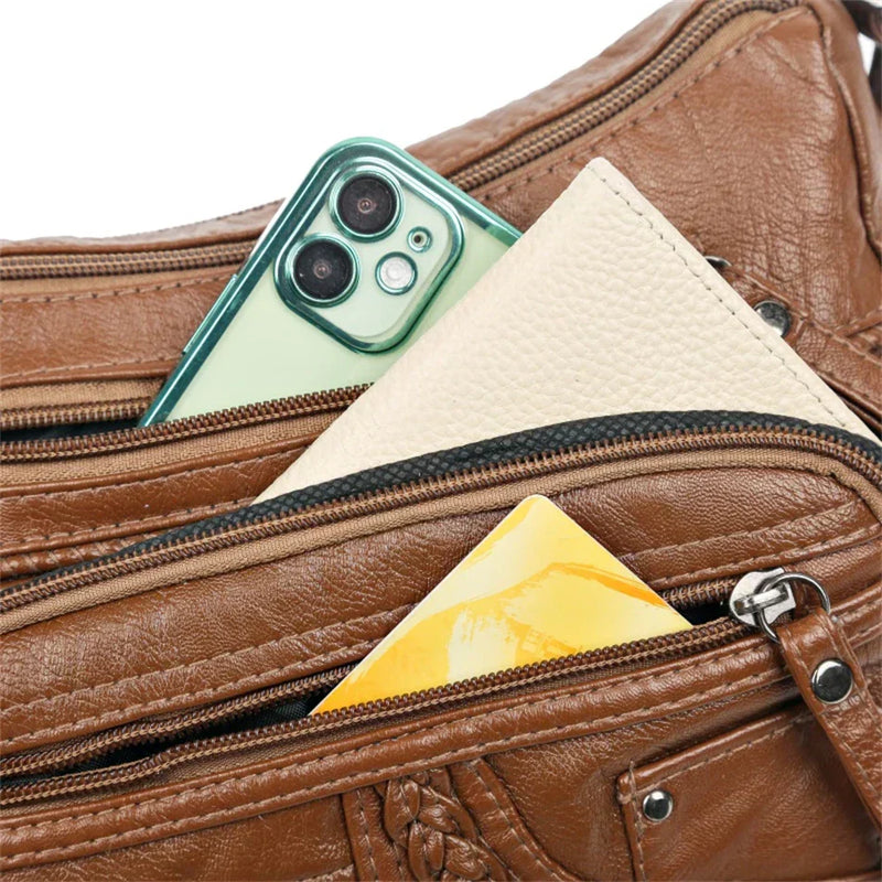 Charm vintage Olivia™ | Bolso con cremallera suave