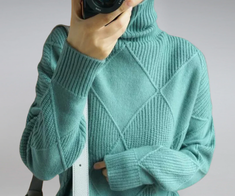 Bella - Suéter acogedor de cuello alto