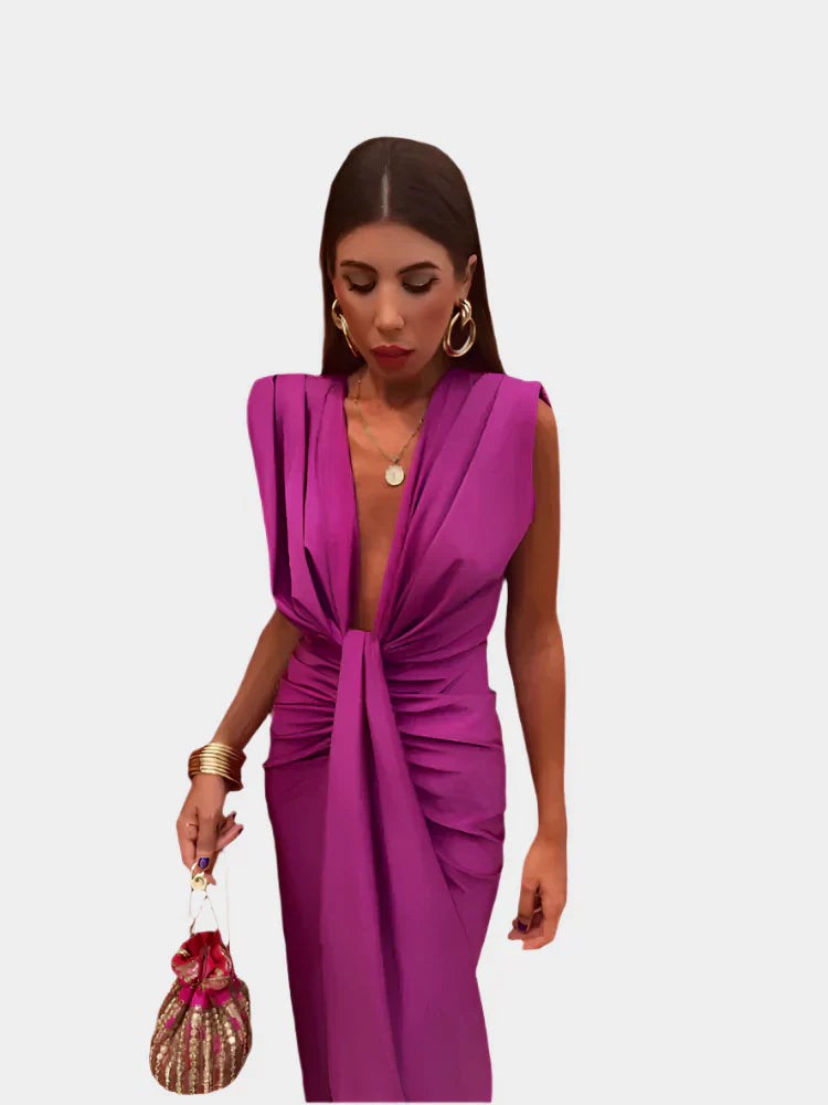 Vestido sexy con diseño en espiral