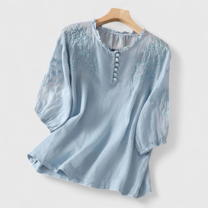 Vasilene | Blusa elegante con botones al frente