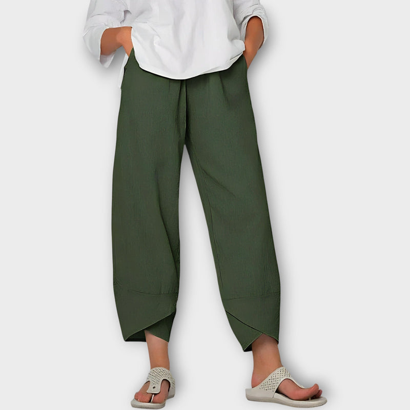 Pantalones de lino elegantes
