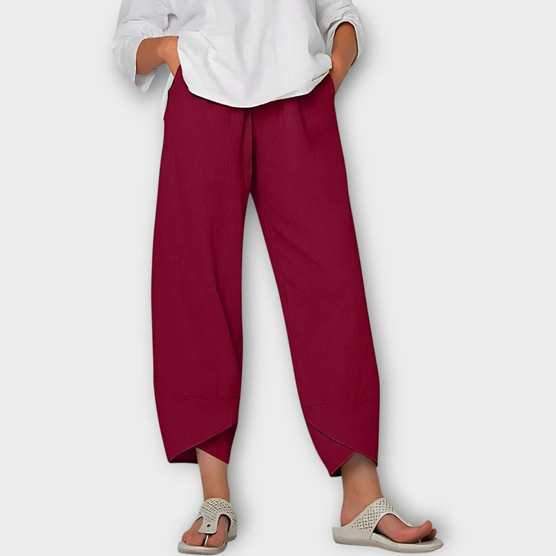 Pantalones de lino elegantes