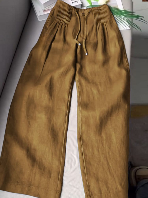 AMELINA – PANTALÓN DE LINO CON PLISADO Y AJUSTE CÓMODO