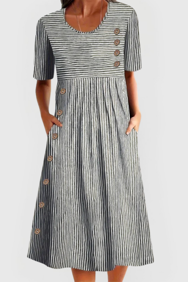 Vestido midi de rayas Wanda™