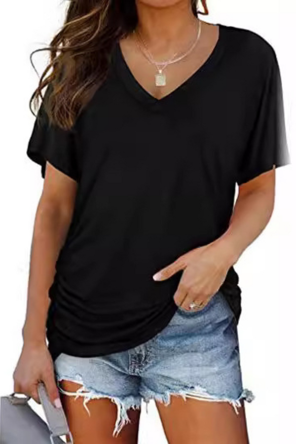 Carly | Camisa holgada clásica con cuello en V 