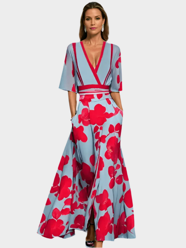 Vestido relajado de rayas con bolsillos