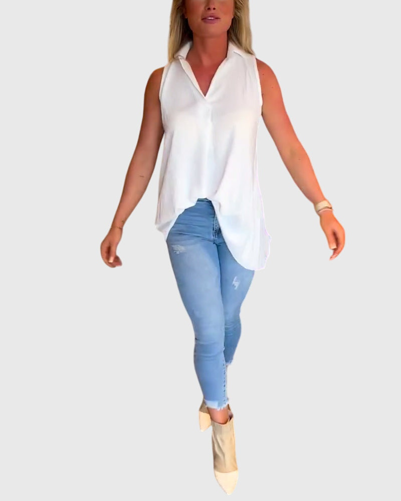 Lina™ | Top sin mangas